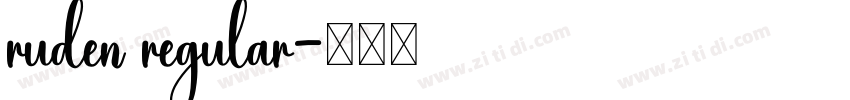 ruden regular字体转换